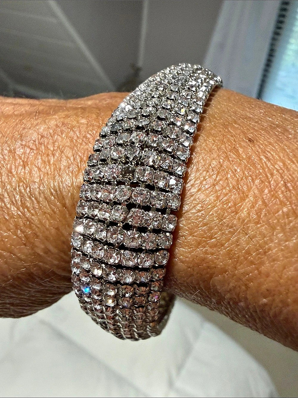 Foxy Lady Jewelry Rhinestone Bracelet in Silver Like New